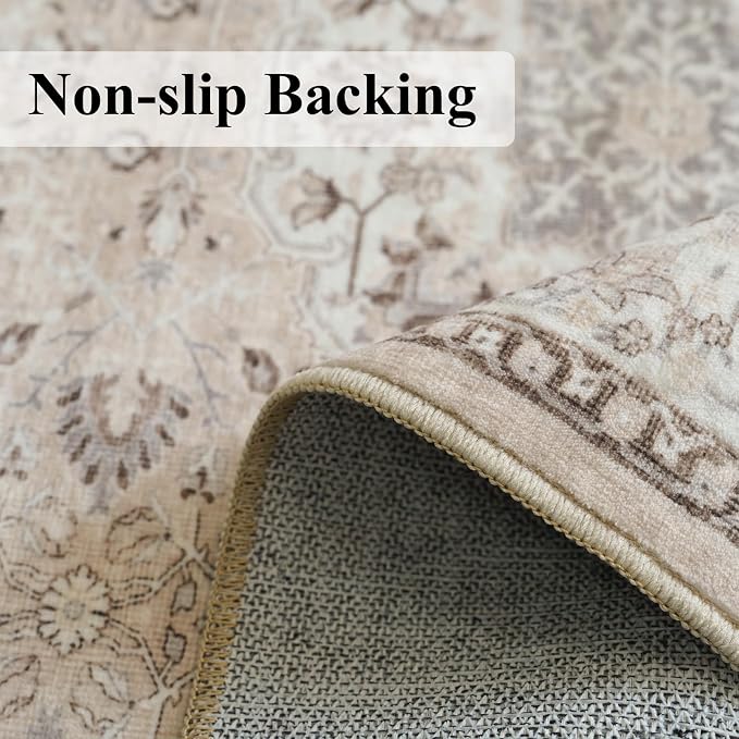 Washable 2x5 Hallway Runner Rug: Vintage Water Resistant Kitchen Entryway Rug - Image 5