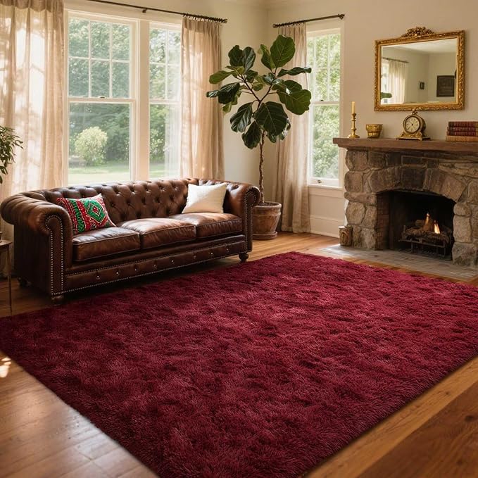 7x10 Ft Extra Large Shag Rugs for Living Room, Ultra Soft Fluffy Furry Area - Image 3