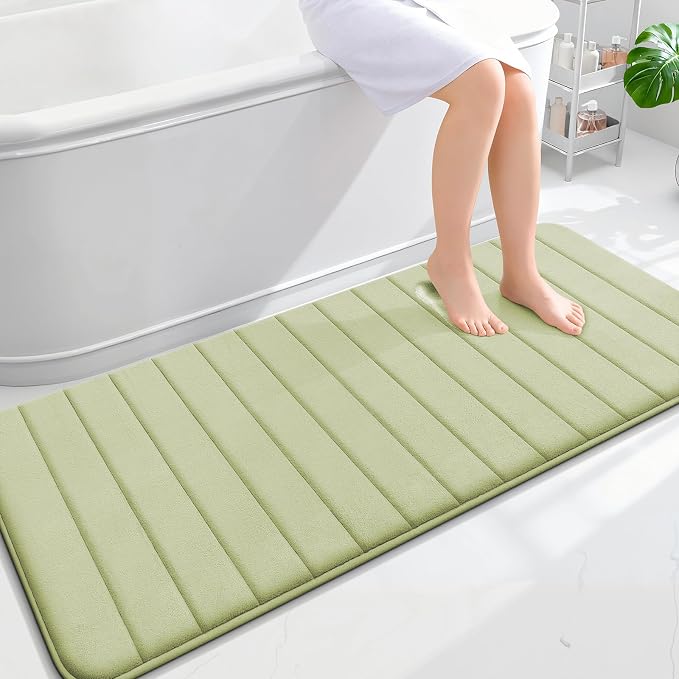 OLANLY Memory Foam Long Bathroom Rugs Runner 59x24, Super Soft Absorbent Bath by OLANLY