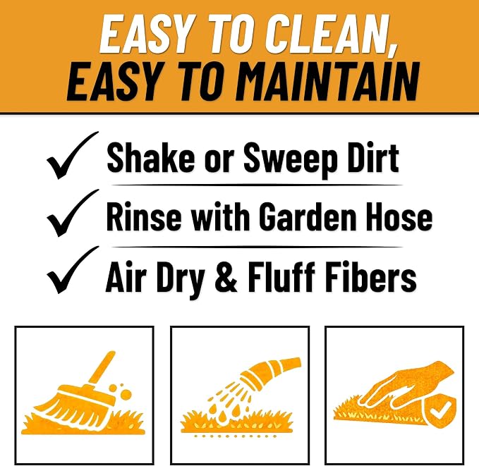 Ottomanson Artificial Turf Natural 78" x 32', Realistic Grass Carpet - Image 7
