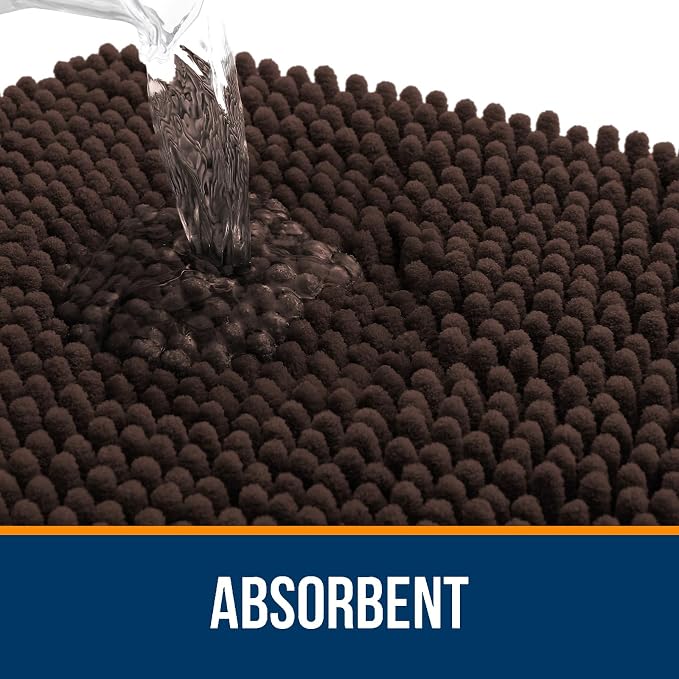 OLANLY Toilet Rugs U-Shaped 20x20, Extra Soft Absorbent Chenille Contour - Image 4