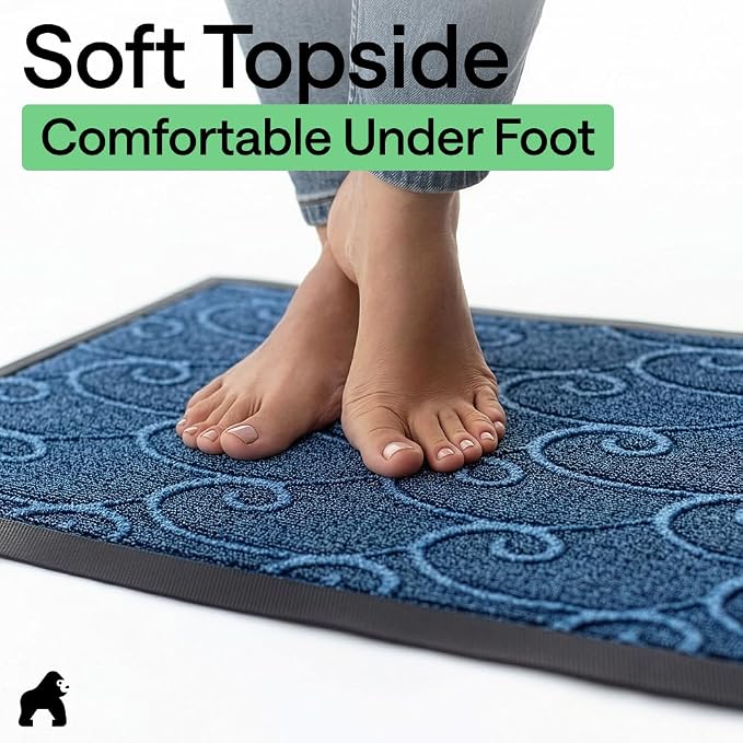 GORILLA GRIP 100% Waterproof All-Season WeatherMAX Doormat 35x23, US Designed - Image 8