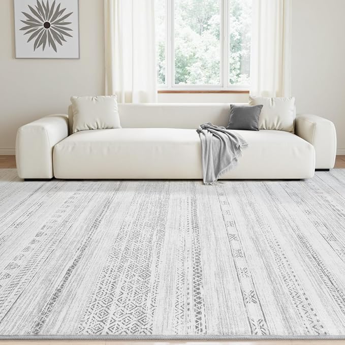 5x7 Area Rugs for Living Room Machine Washable Rug Distressed Indoor Carpet - Image 3
