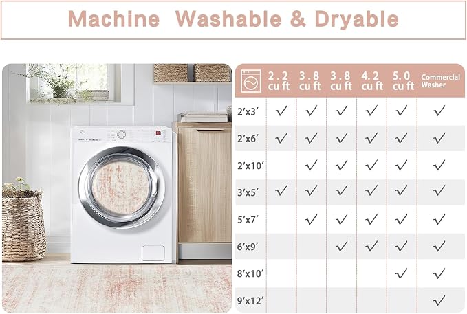 Srugn Washable Rugs 5x7 Area Rugs - Image 9