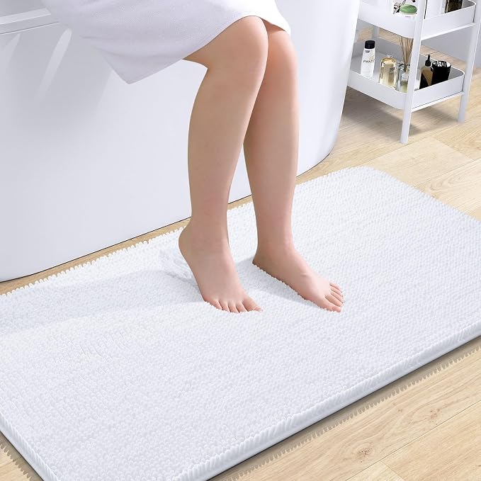 OLANLY Bathroom Runner Rugs 44x24, Extra Soft Absorbent Chenille Bath Rugs by OLANLY