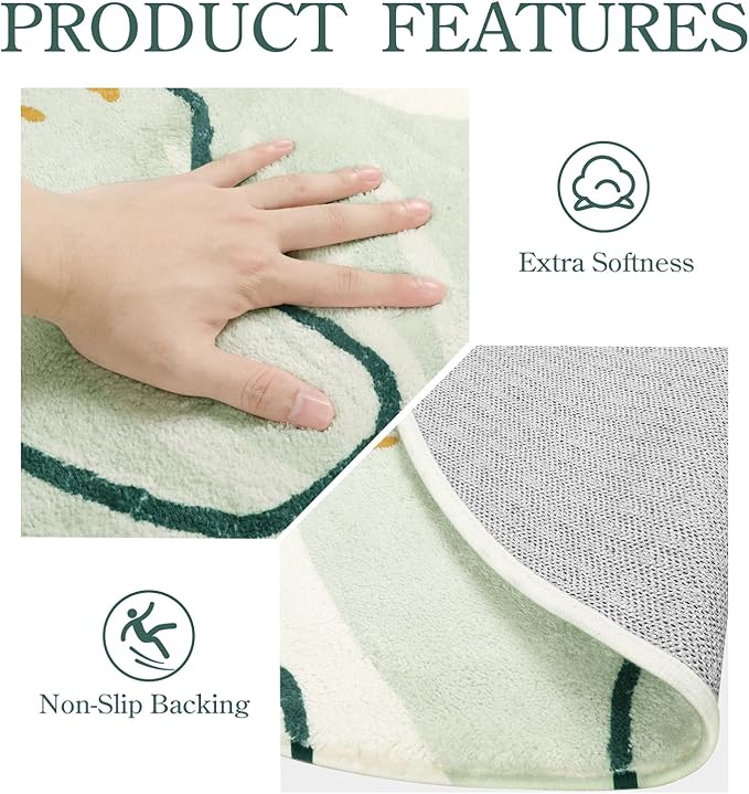 Lahome Boho Round Rugs - 4Ft Washable Non-Slip Small Round Area Rug Throw Soft - Image 9