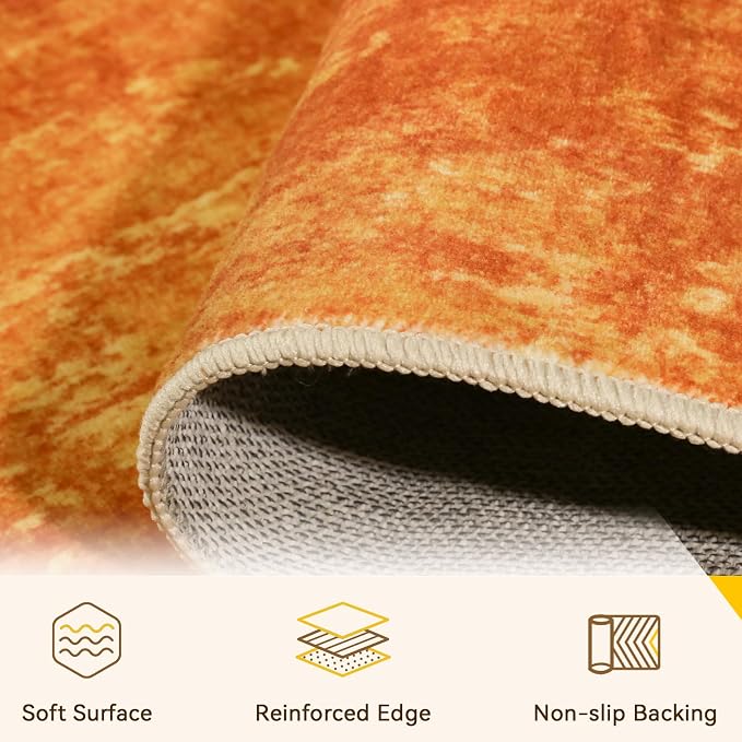 RELEANY Washable Area Rugs 9'x12' Non-Slip Modern Abstract Soft - Image 5