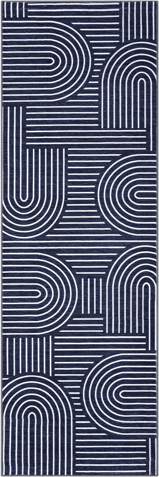 ROYHOME Modern Rug 2x6 Runners for Hallways, Abstract Kitchen Runner Rugs Non - Image 4
