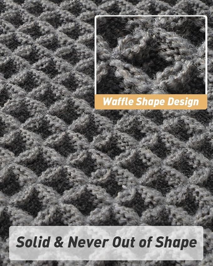 AMOAMI Upgraded Waffle Bath Mat, Super Absorbent Non Slip Bath Mats - Image 5