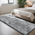 Soft Runner Rugs for Bedroom, Mottling Grey 3x7 Area Rugs Fluffy Rug Shag Area by Yongyangjuxi