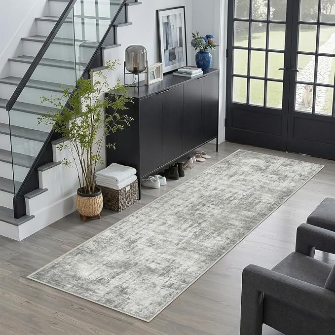 2x6 Rug for Entryway Hallway-No Slip Soft Carpets Modern Abstract Indoor Floor - Image 3