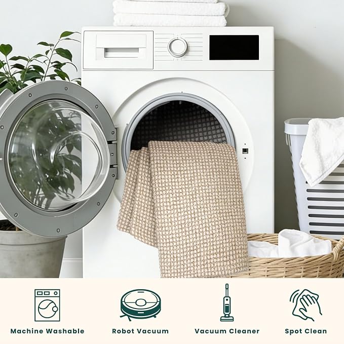 KOZYFLY Cotton Runners for Hallway 2.5'x8', Washable Runner Rug, Woven Non Slip - Image 6