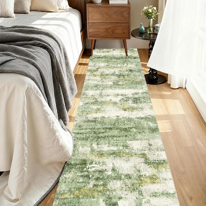 2x5 Washable Runner Rugs，Modern Abstract Rug Runner, Ultra-Thin Kitchen Runner - Image 2