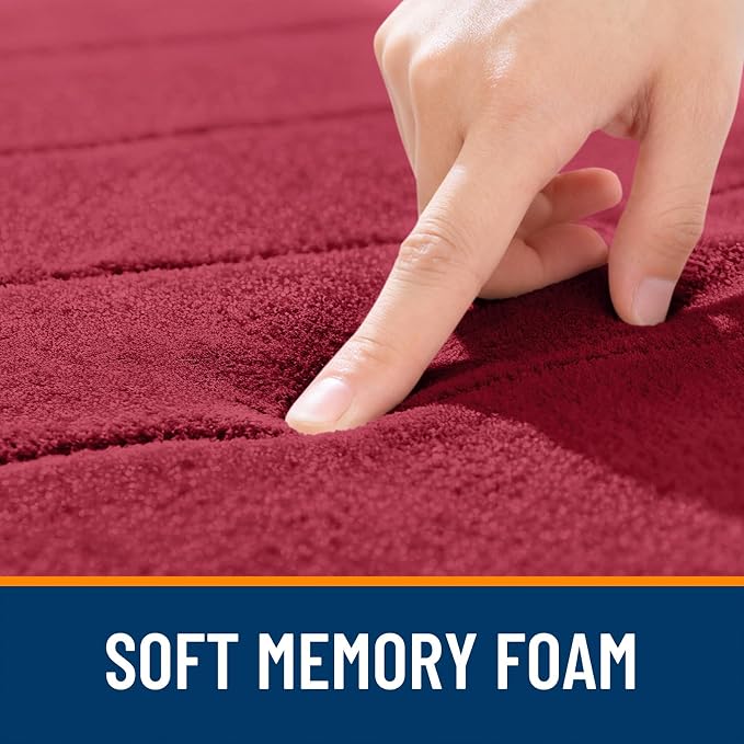 OLANLY Memory Foam Bath Mat 44x32, Super Soft Absorbent Bathroom Rugs, Quick Dry - Image 5