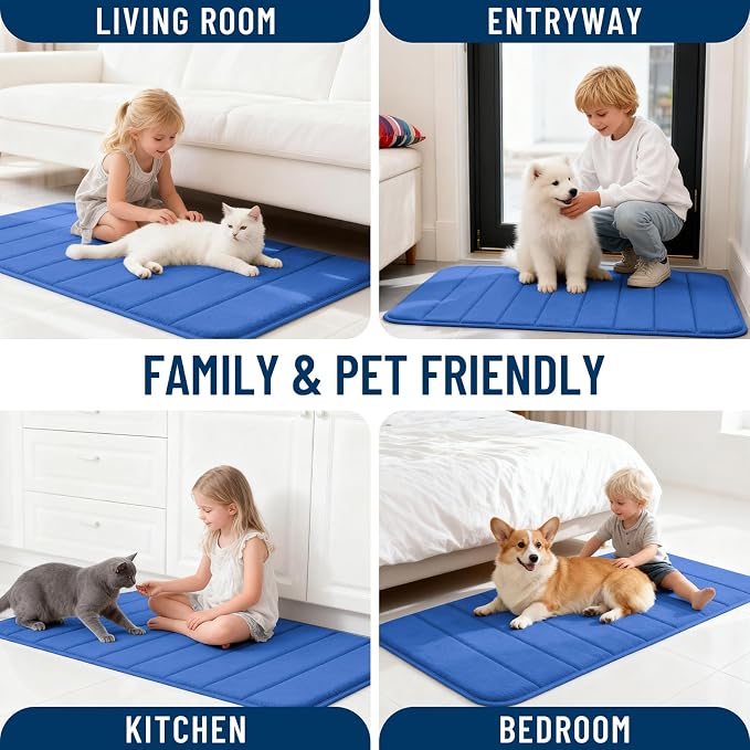OLANLY Memory Foam Bath Mat 35x16, Super Soft Absorbent Bathroom Rugs, Quick Dry - Image 9