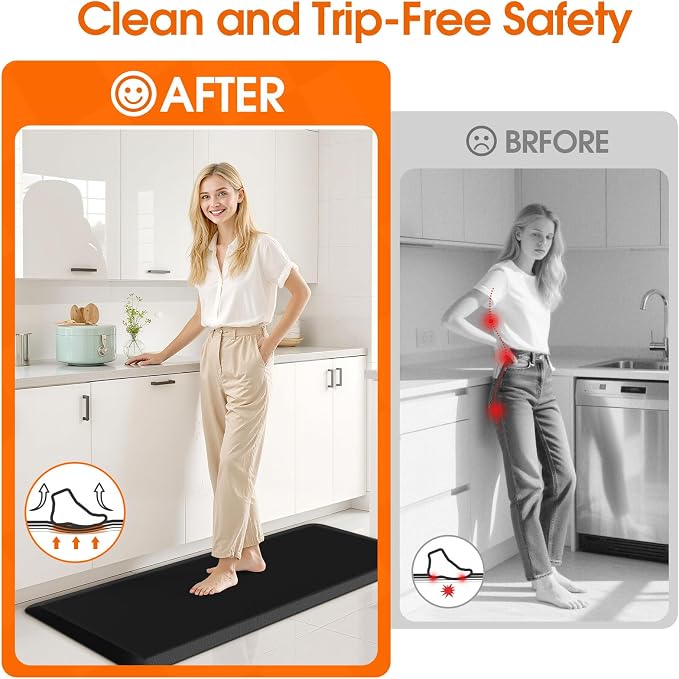 TranquilRelax Kitchen Mat, 17.3''x39'', Non-Slip Bottom, Waterproof & Stain - Image 5