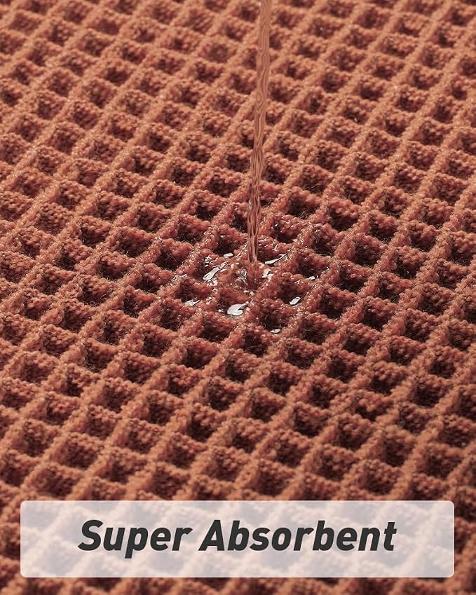 AMOAMI Upgraded Waffle Bath Mat, Super Absorbent Non Slip Bath Mats - Image 3