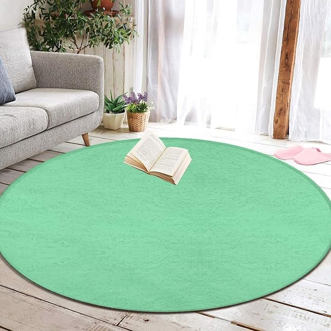 Home Decor Non Slip Kitchen Office Circle Rug, Machine Washable Modern Round - Image 5