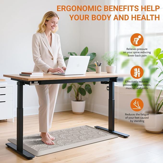 Mattitude 4/5 Inch Kitchen Mat, 17.3x39in Heavy Duty Ergonomic Comfort Foam - Image 7