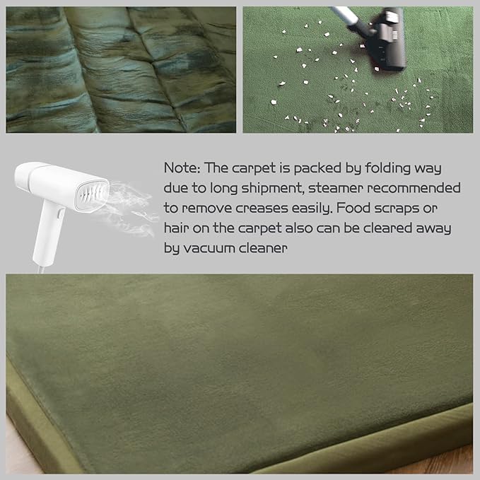 MAXYOYO Coral Velvet Area Rug, Thick Japanese Tatami Mat Living Room Carpet - Image 4