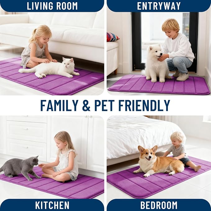 OLANLY Memory Foam Bath Mat 32x20, Super Soft Absorbent Bathroom Rugs, Quick Dry - Image 9