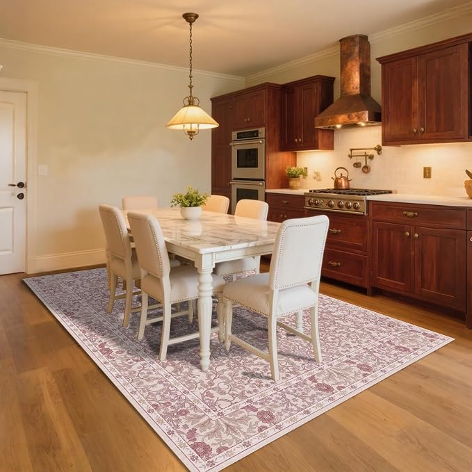 4x6 Area Rug for Bedroom Beside Rug, Laundry Room, Washable Non-Slip Low Pile - Image 3