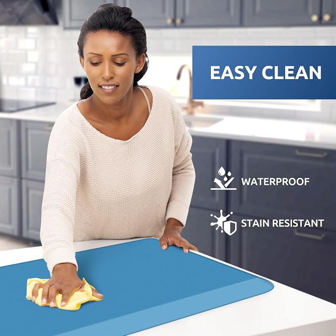KitchenClouds Kitchen Mat Cushioned Anti Fatigue Kitchen Rug 0.8inch Waterproof - Image 3