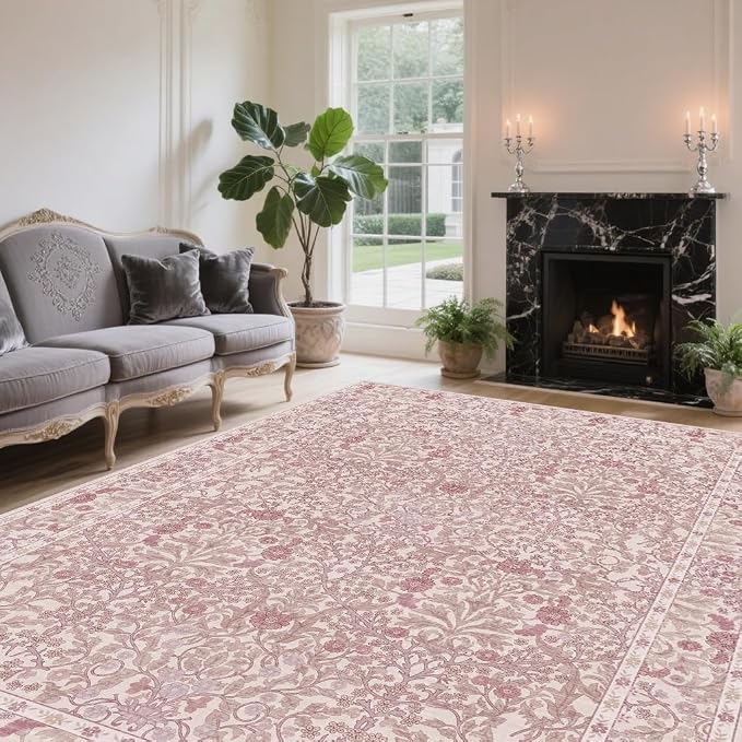 4x6 Area Rug for Bedroom Beside Rug, Laundry Room, Washable Non-Slip Low Pile - Image 2