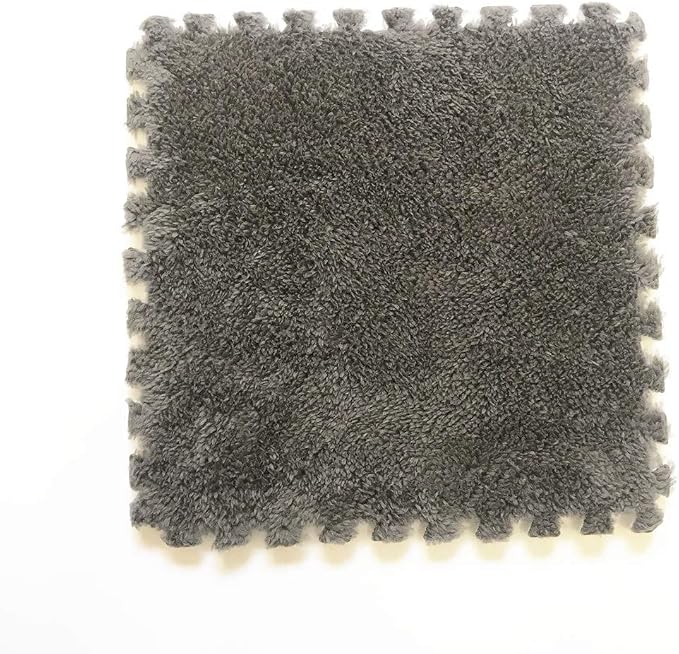 smabee Interlocking Carpet Shaggy Soft EVA Foam Mats Fluffy Area Rugs - Image 5