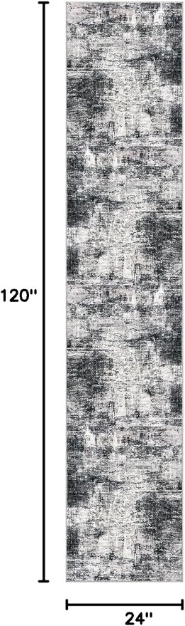 IOHOUZE Abstract Runner Rug 2x10 Ft Washable Runners - Image 2