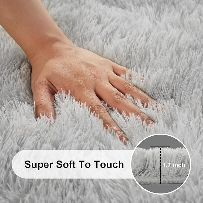 5x7 Area Rugs for Living Room, Large Fluffy Rugs for Bedroom, Fuzzy Shag Soft - Image 2