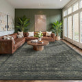 9x12 Washable Area Rug for Living Room, Extra Large, Durable Low Pile Non Slip by Rugxara
