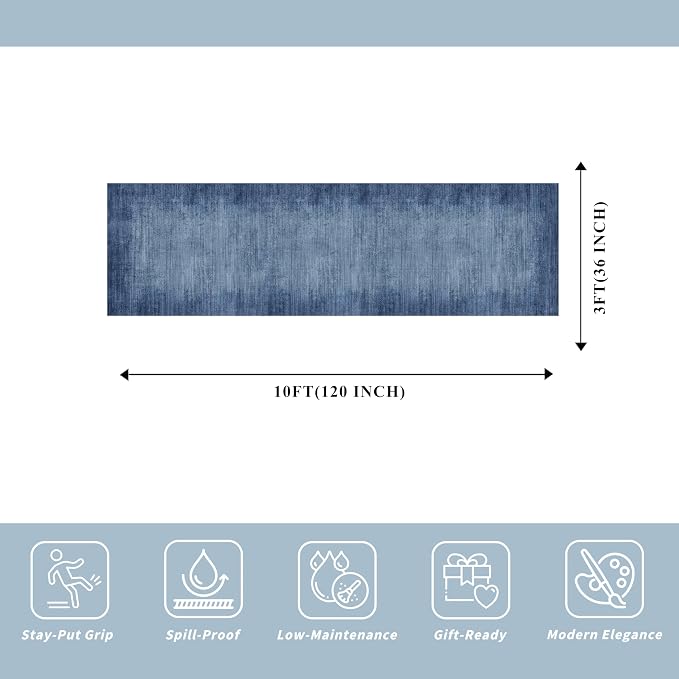 3x10 ft Long Hallway Runner Rug – Non-Slip Washable Kitchen Floor Rug - Image 2