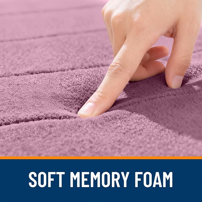 OLANLY Memory Foam Toilet Rugs U Shaped 24x20, Super Soft Absorbent Contour - Image 6