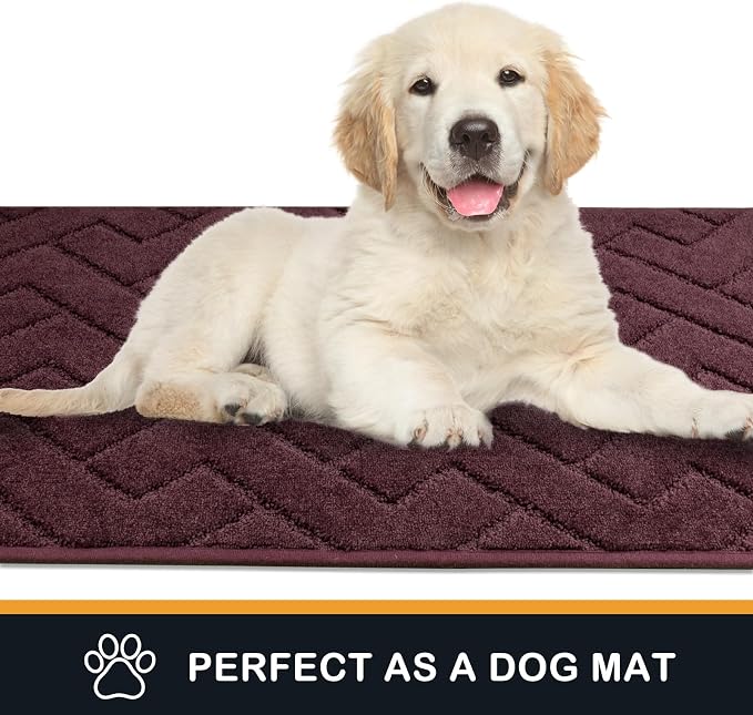 PURRUGS Dirt Trapping Door Mat 24" x 35.5", Non-Slip Machine Washable Entry Rug - Image 6