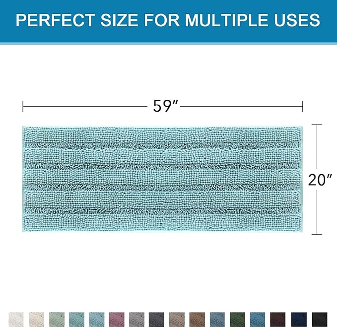 H.VERSAILTEX Bathroom Rugs Bath Mat Runner Rug Non Slip Kitchen Rug Extra Long - Image 2