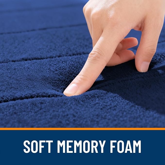 OLANLY Memory Foam Bath Mat 44x32, Super Soft Absorbent Bathroom Rugs, Quick Dry - Image 5