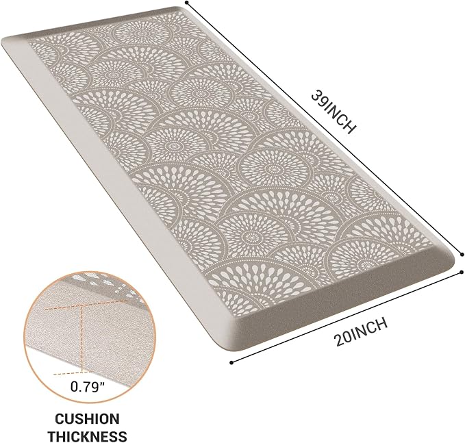 Mattitude 4/5 Inch Kitchen Mat, 20x39in Heavy Duty Ergonomic Comfort Foam - Image 2