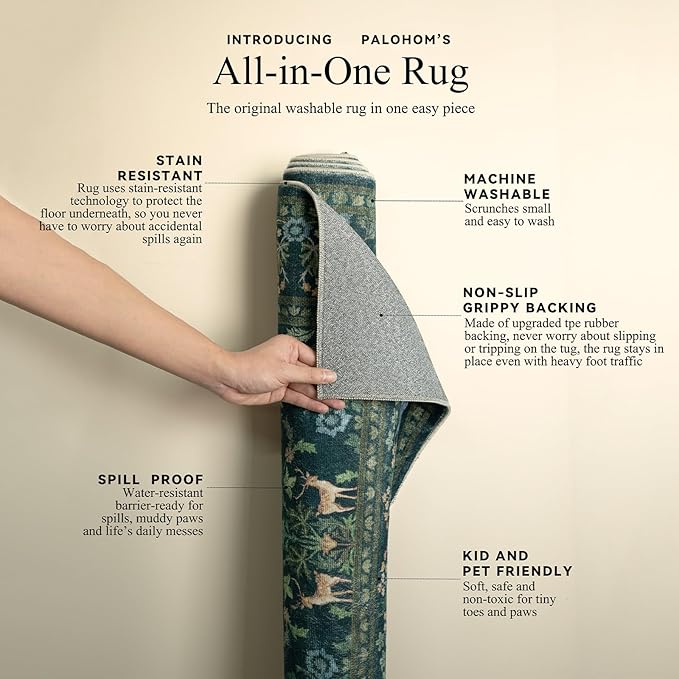 Washable Runners for Hallways Kitchen Rugs: 2'6"x8' Runner Rug Stain Resistant - Image 4
