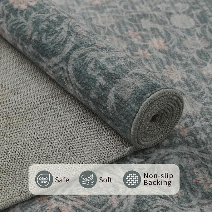 10x14 Washable Area Rug for Living Room, Extra Large Vintage Boho Rugs for - Image 5