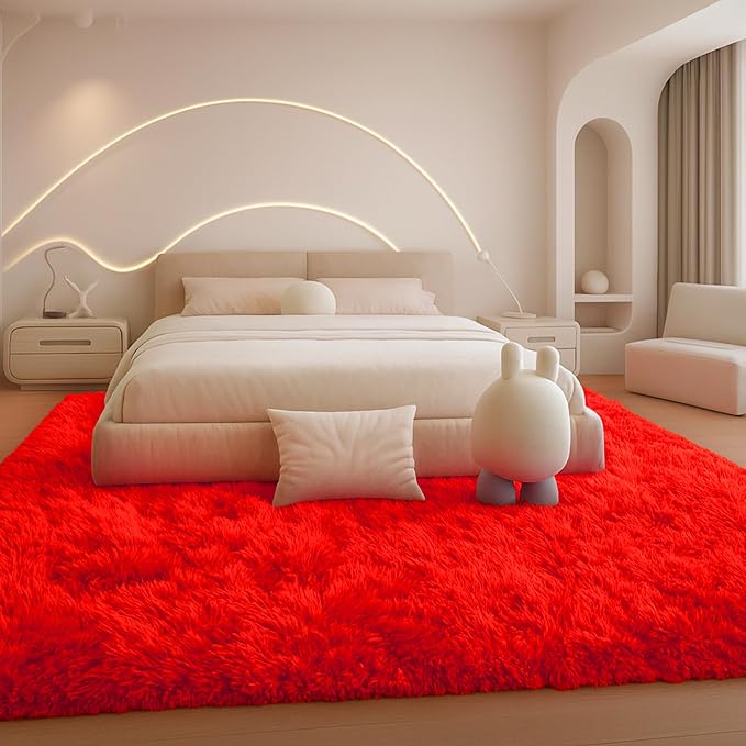 5x7 Plush Fluffy Area Rugs, Large Soft Carpet, Upgraded Non-Slip Rectangular Rug - Image 5