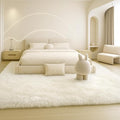 8x10 Area Rugs Living Room, Cream White Large Plush Fluffy Bedroom Carpet by Mtandyx