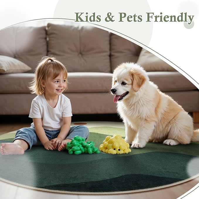 Sunrise Circle Area Rug 5ft, Large Round Rugs - Image 6