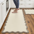Arenarug Scalloped Kitchen Mats Rugs Sets of 2 Cushioned Anti Fatigue Floor Mat by ArenaRug