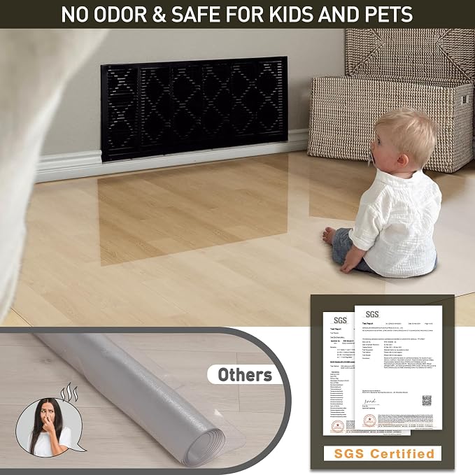 Area Floor Mat for Home, Spill Resistant Hard Floor Protector Cover, Easy Clean - Image 4