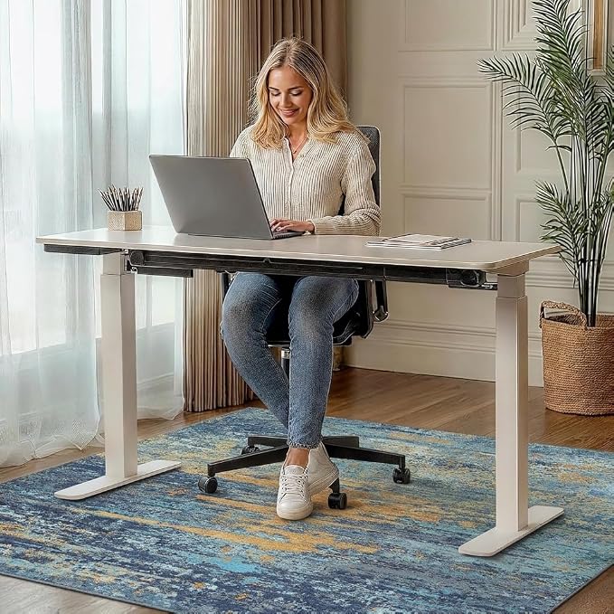 48"x60" Office Chair Mat for Hardwood Tile Floor, Under Desk Carpet Protector - Image 2