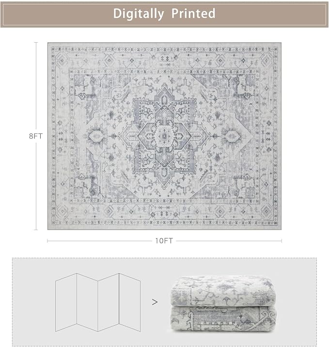 Srugn Area Rug 8x10 Washable Area Rugs - Image 2