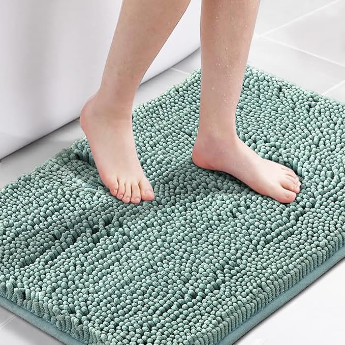 H.VERSAILTEX Bath Mat for Bathroom Non Slip Luxury Chenille Ultra Soft Bath by HVERSAILTEX