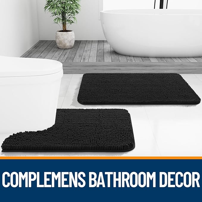 OLANLY Bathroom Runner Rugs 59x24, Extra Soft Absorbent Chenille Bath Rugs - Image 7