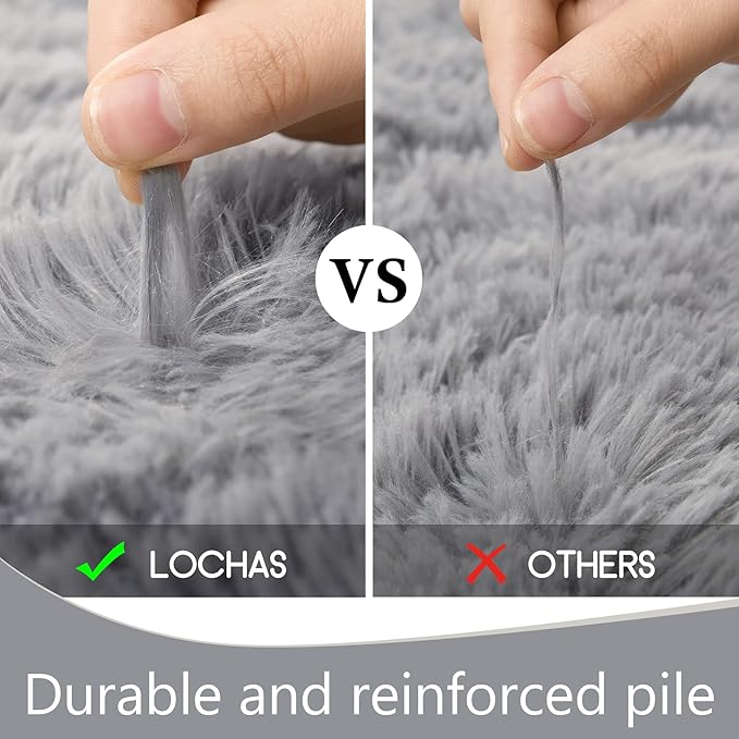 LOCHAS Bedroom Rug 2.6' x 5.3', Soft Oval Throw Rugs Carpet - Image 3